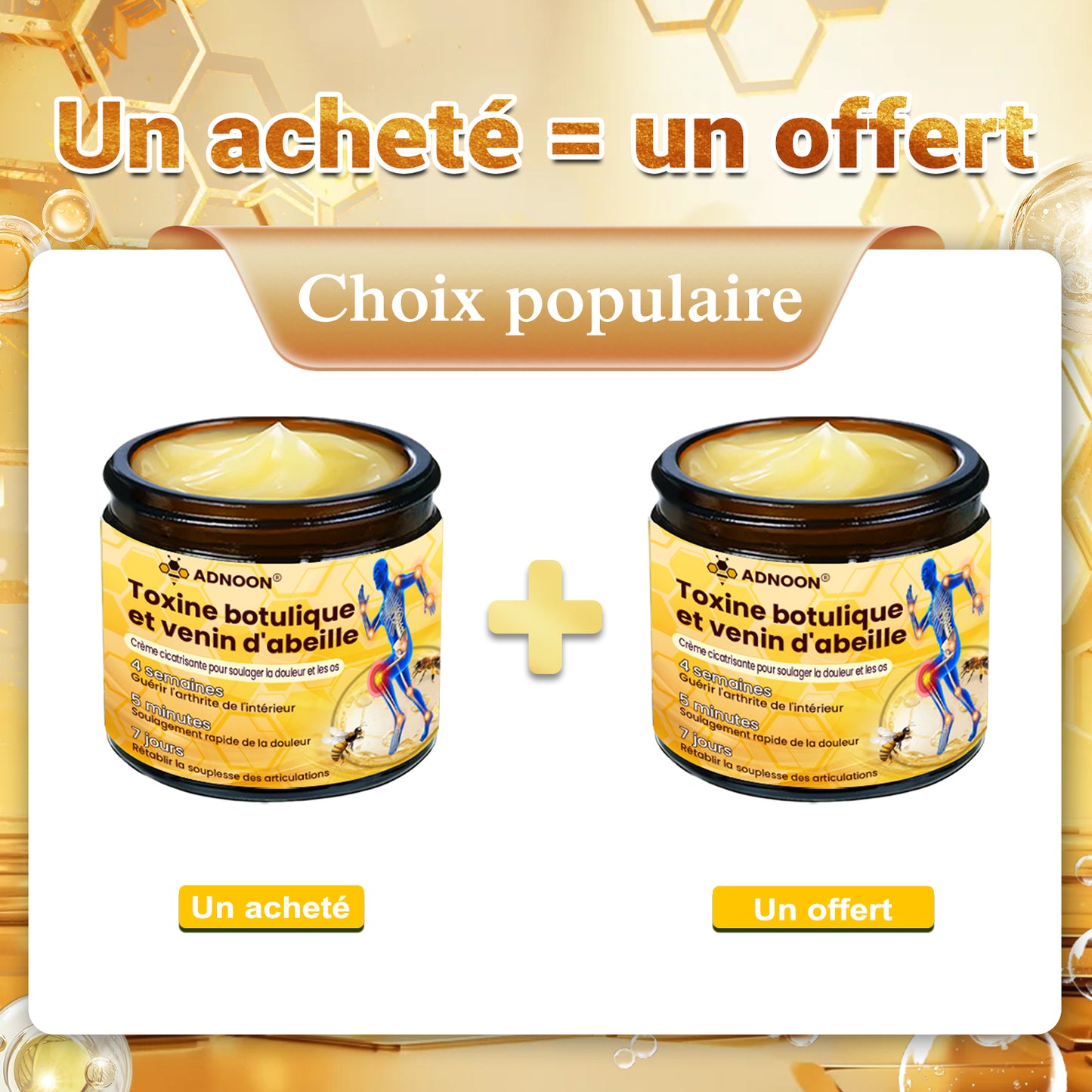 ⏰ Il ne reste plus que 10 pots d’ADNOON® en super promo ! Profitez de 30 % de rabais supplémentaires et avancez vers une vie plus saine. Après, il faudra attendre l’année prochaine !